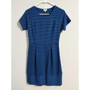 Pixley Stitch Fix Ashtyn Blue Black Striped Short Sleeve Career Sheath Dress XS